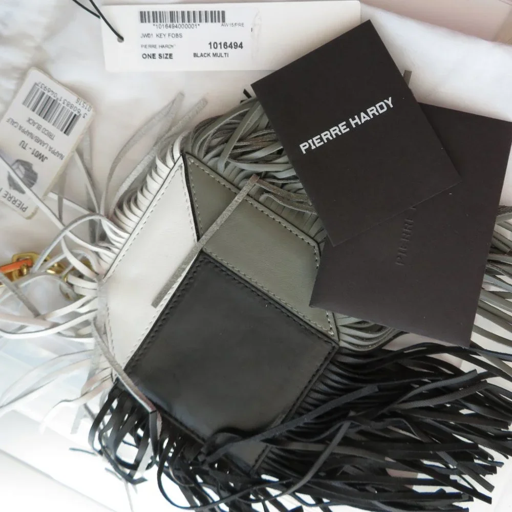 Pierre Hardy 3D Leather Cube Bag XL Keyring